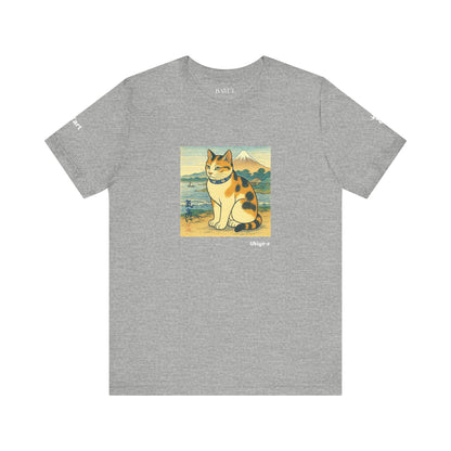 CATART Unisex Jersey Cat T-Shirt - UKIYO-E Japanese art Style - Iconic Painting Reimagined with Cats