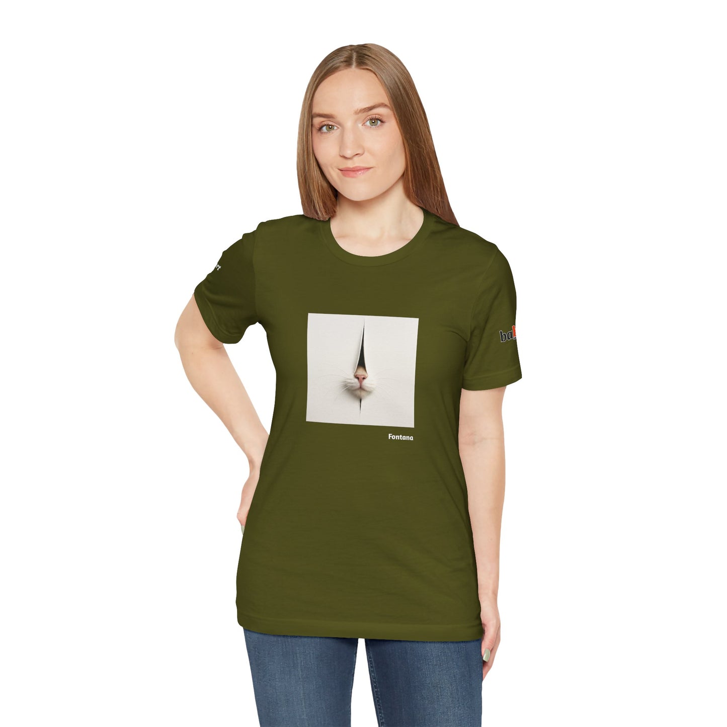 CATART Unisex Jersey Cat T-Shirt - FONTANA - Iconic Painting Reimagined with Cats