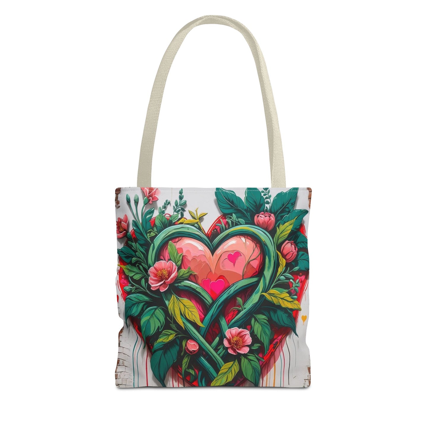 Artistic Surge - Eco-Friendly Canvas Tote Bag - HEARTS OF LOVE