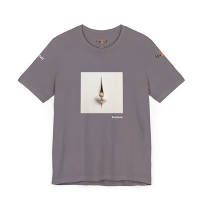 CATART Unisex Jersey Cat T-Shirt - FONTANA - Iconic Painting Reimagined with Cats