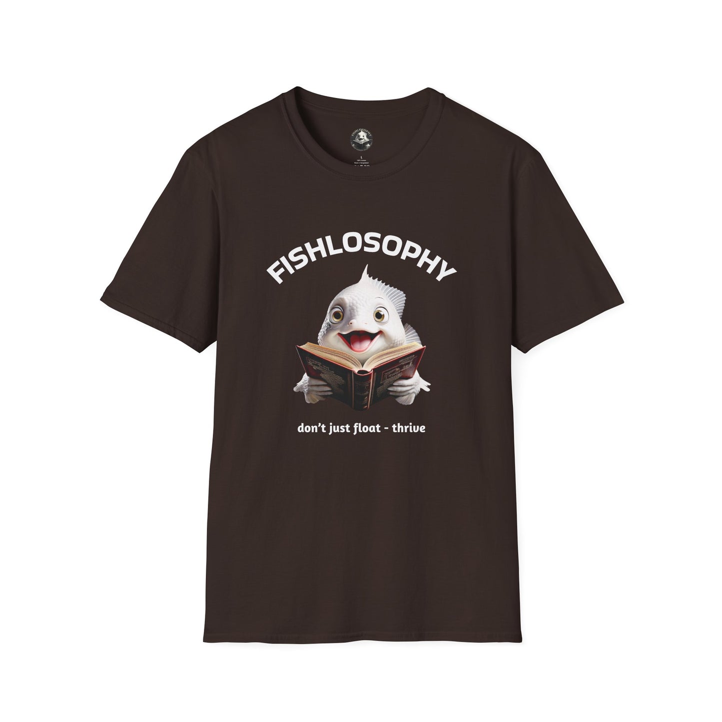Fishlosophy Unisex T-Shirt - Ocean Vibes and Life's Questions Design - PEARLS OF WISDOM FROM THE FISH WORLD