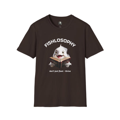 Fishlosophy Unisex T-Shirt - Ocean Vibes and Life's Questions Design - PEARLS OF WISDOM FROM THE FISH WORLD