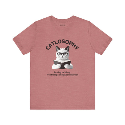 Catlosophy Unisex Jersey Short Sleeve Tee –  "Resting isn't Lazy" Design