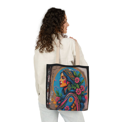Artistic Surge - Eco-Friendly Canvas Tote Bag - FLOWERED WOMAN