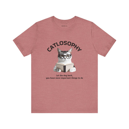 Catlosophy Unisex Jersey Short Sleeve Tee –  "Let the dog bark" Design