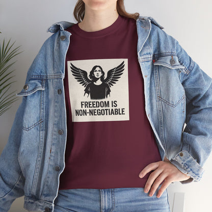 Rebel Graphic Tee - Unisex Heavy Cotton T-Shirt for the Wild at Heart. Rebel Tees, Born to Be Worn - FREEDOM IS NON-NEGOTIABLE
