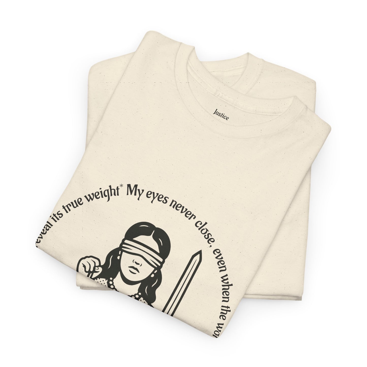 Justice - ArcanaPop T-Shirt – Where Tarot Magic Meets Pop Art