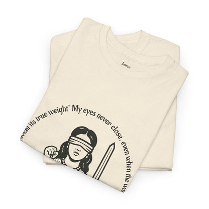 Justice - ArcanaPop T-Shirt – Where Tarot Magic Meets Pop Art