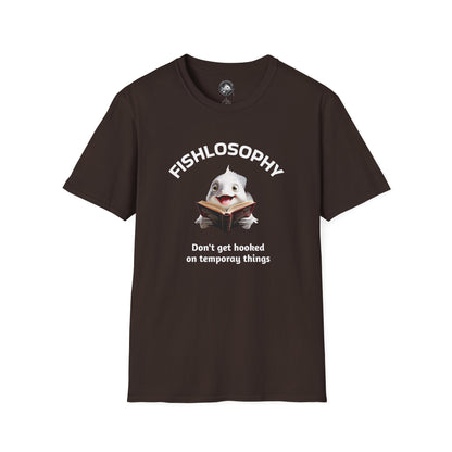 Fishlosophy Unisex T-Shirt - Ocean Vibes and Life's Questions Design - PEARLS OF WISDOM FROM THE FISH WORLD