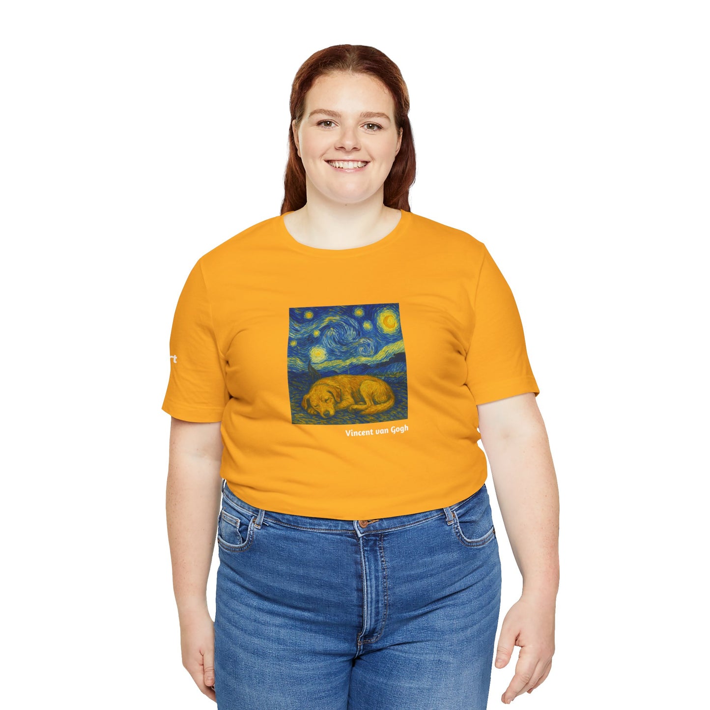 DOGART Unisex Jersey Dog T-Shirt - VAN GOGH - Iconic Painting Reimagined with Dogs