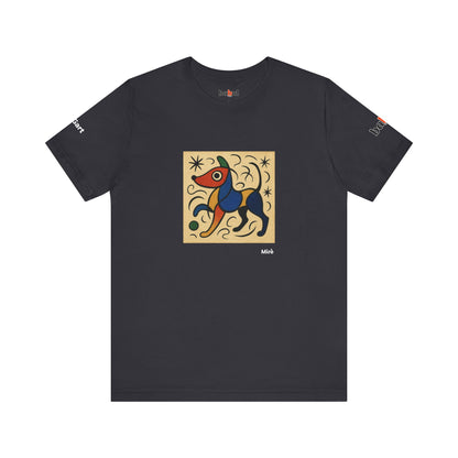 DOGART Unisex Jersey Dog T-Shirt - MIRO - Iconic Painting Reimagined with Dogs