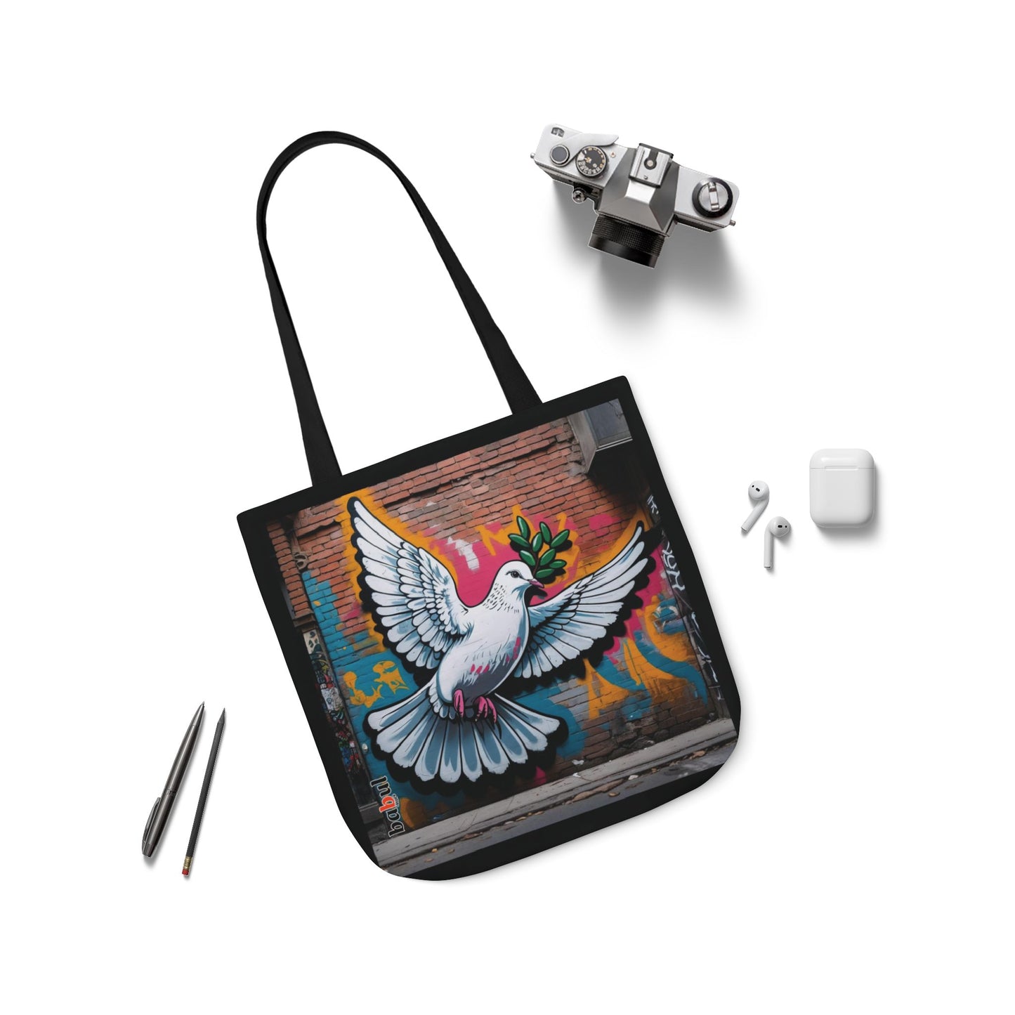 Artistic Surge - Eco-Friendly Canvas Tote Bag - PEACE