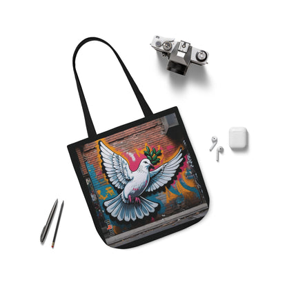 Artistic Surge - Eco-Friendly Canvas Tote Bag - PEACE