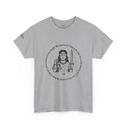 Justice - ArcanaPop T-Shirt – Where Tarot Magic Meets Pop Art