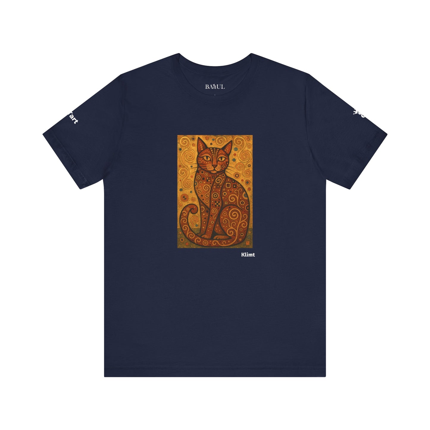 CATART Unisex Jersey Cat T-Shirt - KLIMT - Iconic Painting Reimagined with Cats