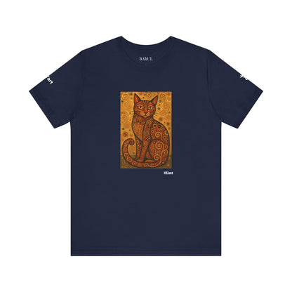 CATART Unisex Jersey Cat T-Shirt - KLIMT - Iconic Painting Reimagined with Cats