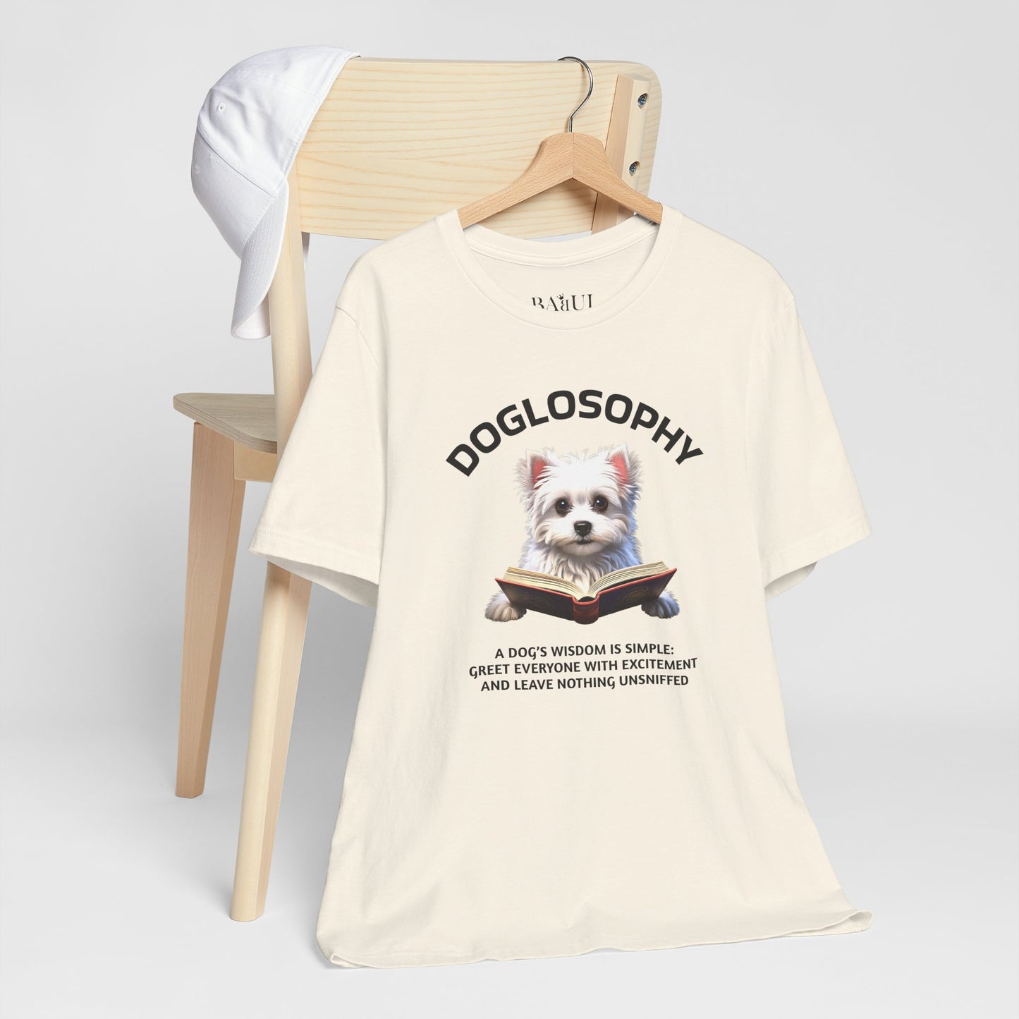 Doglosophy Unisex Jersey Short Sleeve Tee –  "A Dog's wisdom is simple" Design