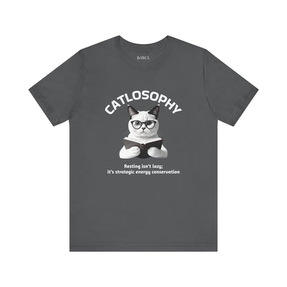 Catlosophy Unisex Jersey Short Sleeve Tee –  "Resting isn't Lazy" Design