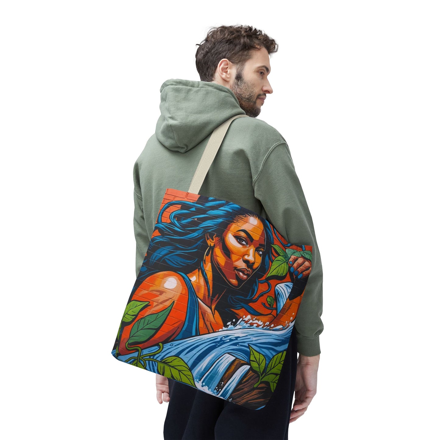 Artistic Surge - Eco-Friendly Canvas Tote Bag - WOMAN WITH WATER