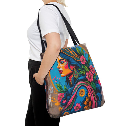 Artistic Surge - Eco-Friendly Canvas Tote Bag - FLOWERING WOMAN