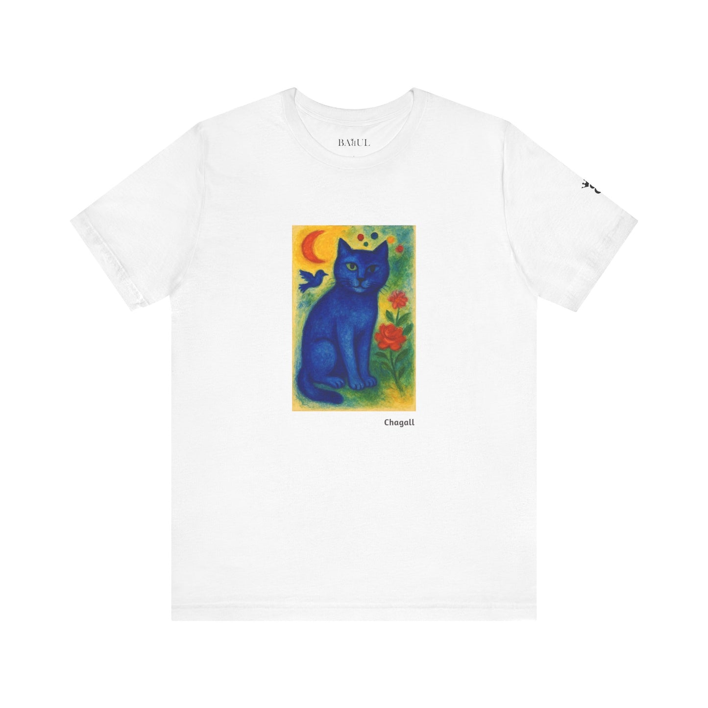 CATART Unisex Jersey Cat T-Shirt - MARC CHAGALL - Iconic Painting Reimagined with Cats