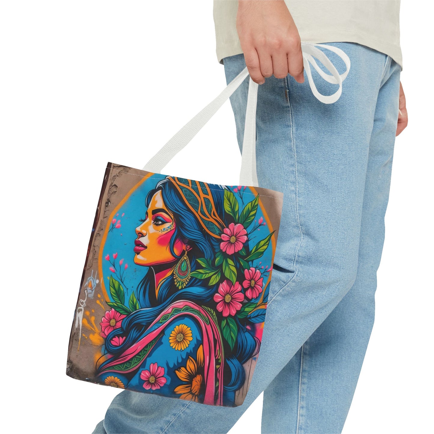 Artistic Surge - Eco-Friendly Canvas Tote Bag - FLOWERING WOMAN