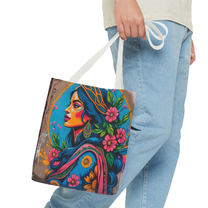 Artistic Surge - Eco-Friendly Canvas Tote Bag - FLOWERING WOMAN