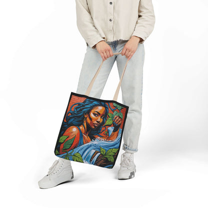 Artistic Surge - Eco-Friendly Canvas Tote Bag - WOMAN WITH WATER