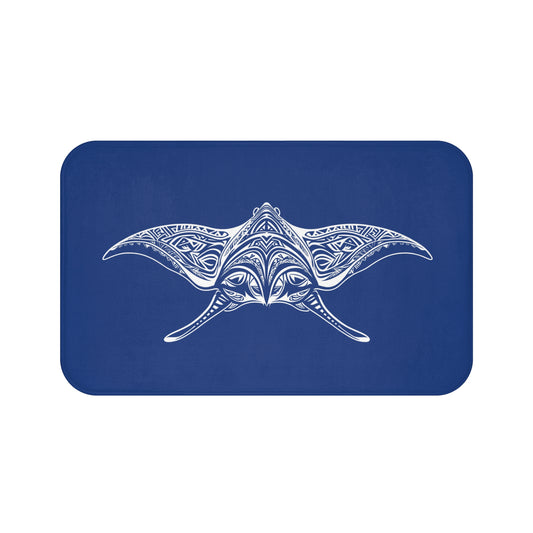 Tribal Bath Mat. Ocean Energy, Tribal Style