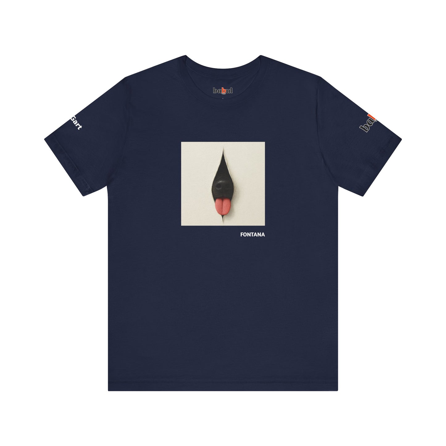 DOGART Unisex Jersey Dog T-Shirt - FONTANA - Iconic Painting Reimagined with Dogs