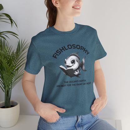 Fishlosophy Unisex Jersey Short Sleeve Tee –  The Ocean' depth is not for the faint of heart