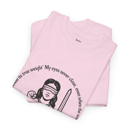 Justice - ArcanaPop T-Shirt – Where Tarot Magic Meets Pop Art