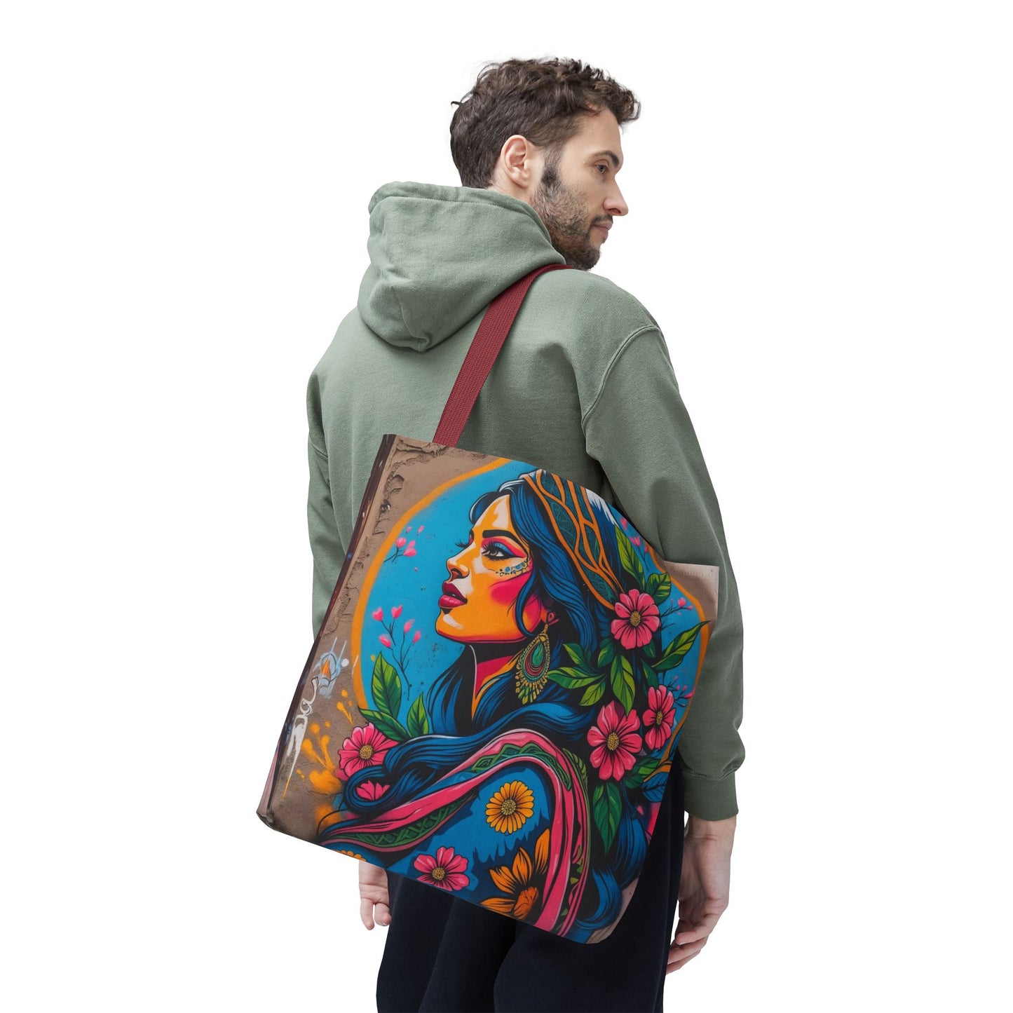 Artistic Surge - Eco-Friendly Canvas Tote Bag - FLOWERING WOMAN