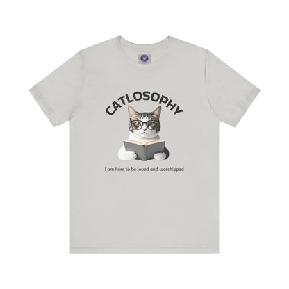 Catlosophy Unisex Jersey Short Sleeve Tee – "I am here to be loved" Design - BABUL T-Shirts