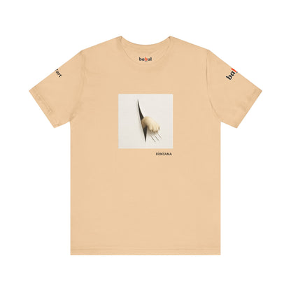 CATART Unisex Jersey Cat T-Shirt - FONTANA - Iconic Painting Reimagined with Cats