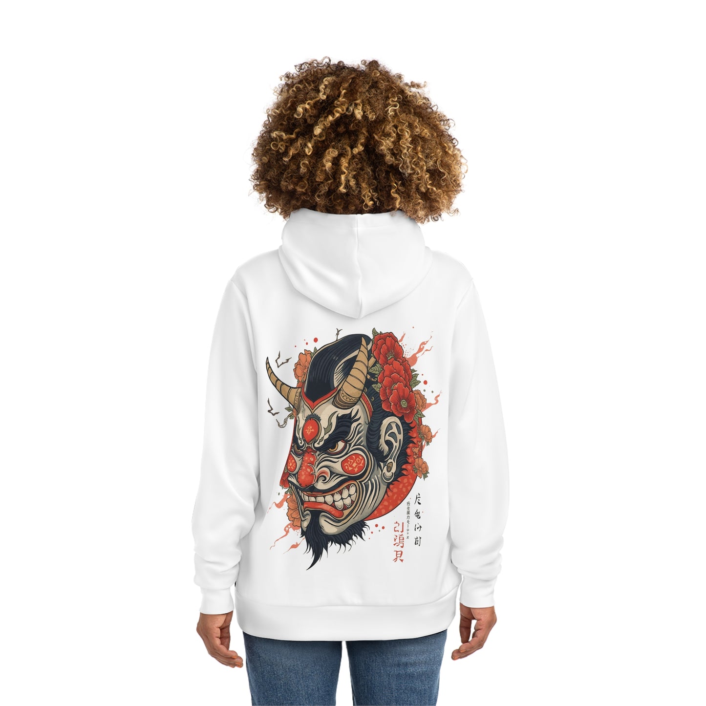 Bold Oni Mask Hoodie - Japanese Irezumi Tattoo Art Streetwear