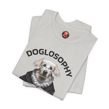 Doglosophy Unisex Jersey Short Sleeve Tee –  "Dogs are like humans without the flaws" Design