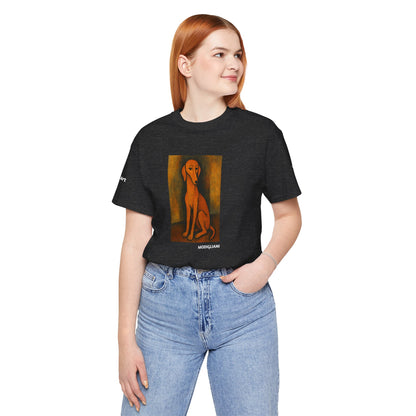 DOGART Unisex Jersey DOG T-Shirt - MODIGLIANI - Iconic Painting Reimagined with Dogs