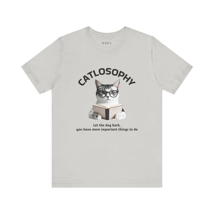 Catlosophy Unisex Jersey Short Sleeve Tee –  "Let the dog bark" Design