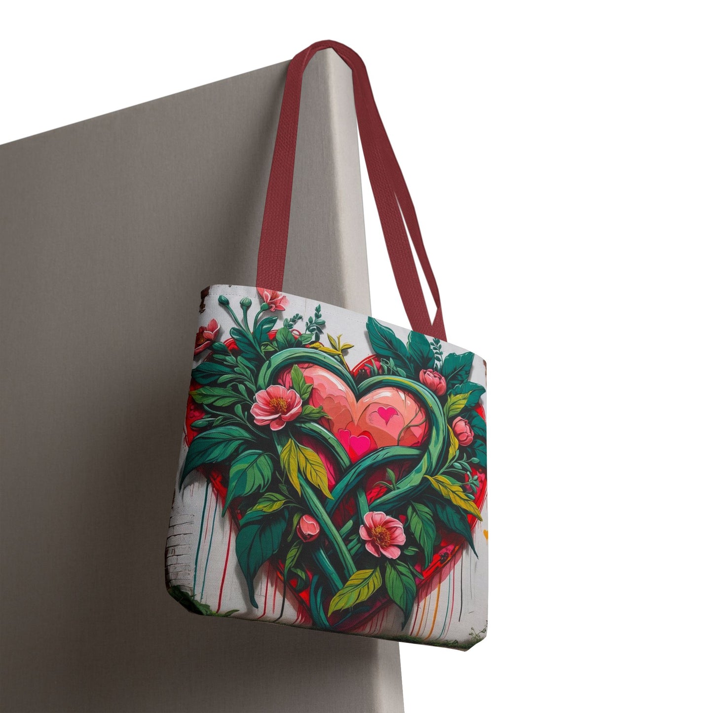 Artistic Surge - Eco-Friendly Canvas Tote Bag - HEARTS OF LOVE