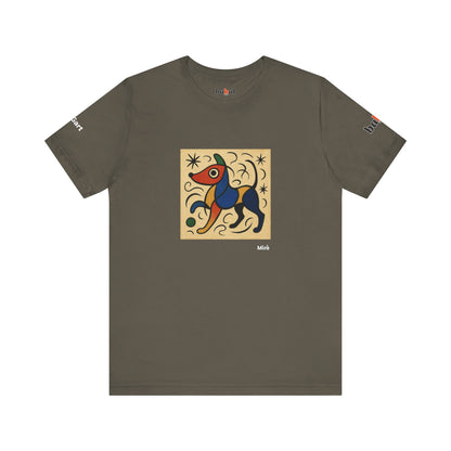 DOGART Unisex Jersey Dog T-Shirt - MIRO - Iconic Painting Reimagined with Dogs