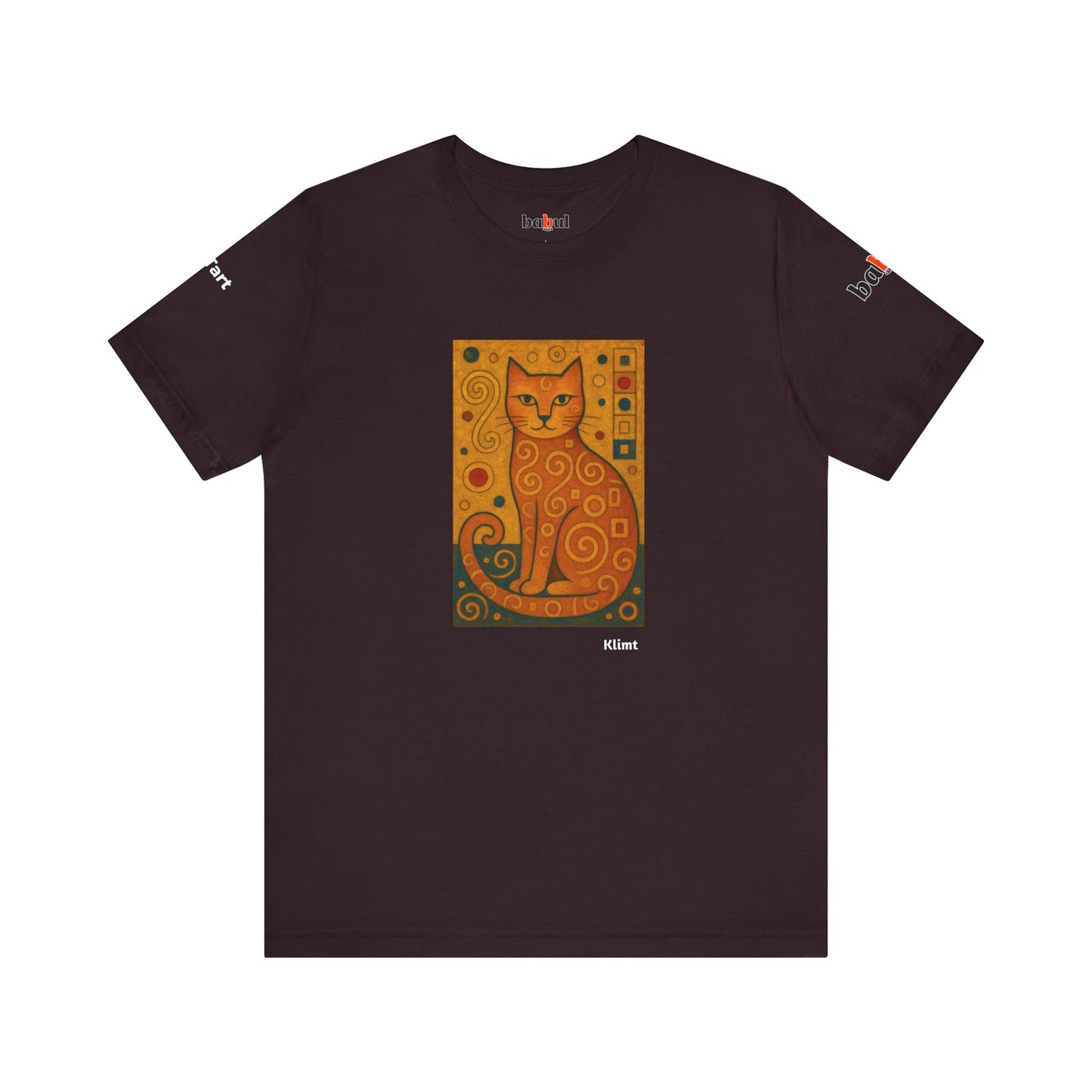 CATART Unisex Jersey Cat T-Shirt - KLIMT - Iconic Painting Reimagined with Cats