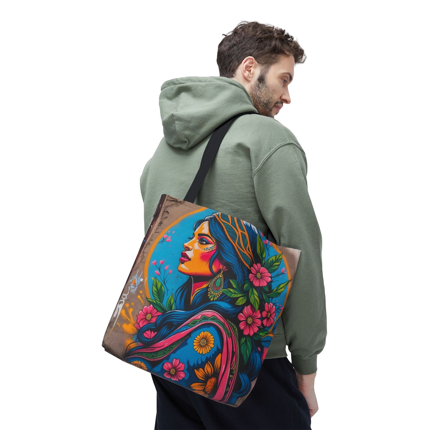 Artistic Surge - Eco-Friendly Canvas Tote Bag - FLOWERING WOMAN