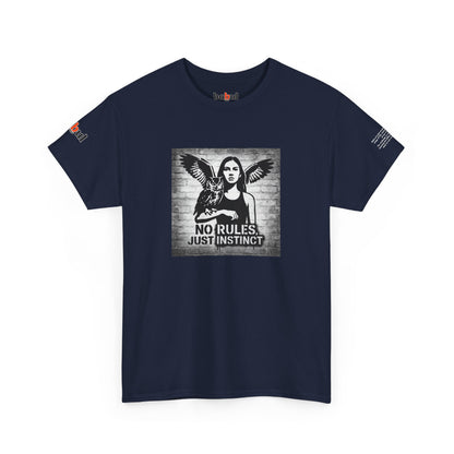 Rebel Graphic Tee - Unisex Heavy Cotton T-Shirt for the Wild at Heart. Rebel Tees, Born to Be Worn - NO RULES, JUST INSTINCT