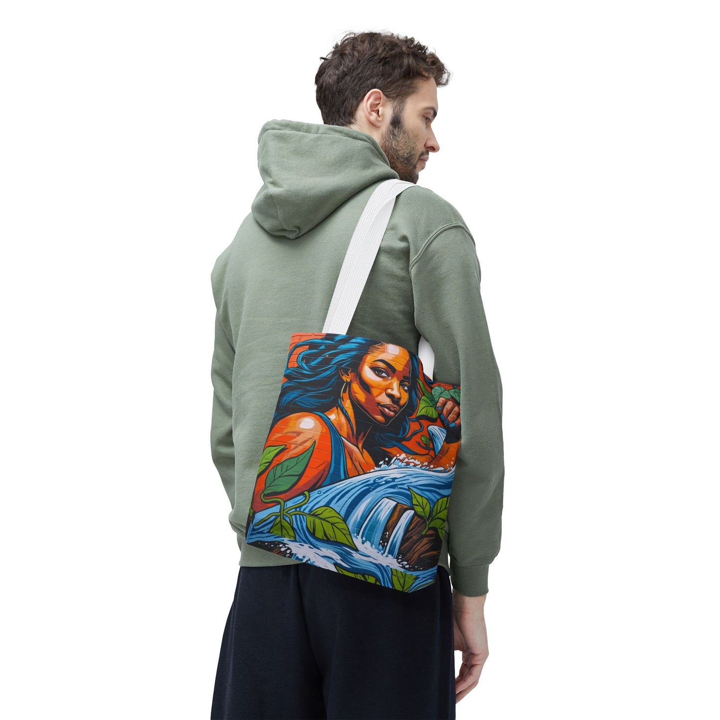 Artistic Surge - Eco-Friendly Canvas Tote Bag - WOMAN WITH WATER