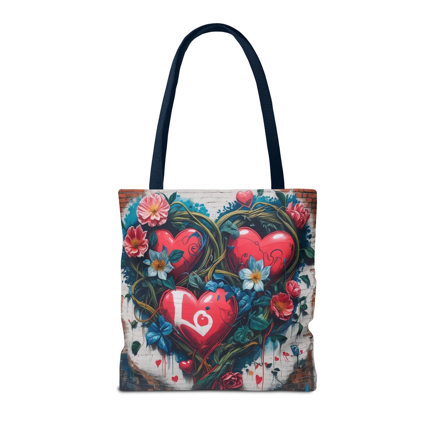 Artistic Surge - Eco-Friendly Canvas Tote Bag - HEARTS OF LOVE