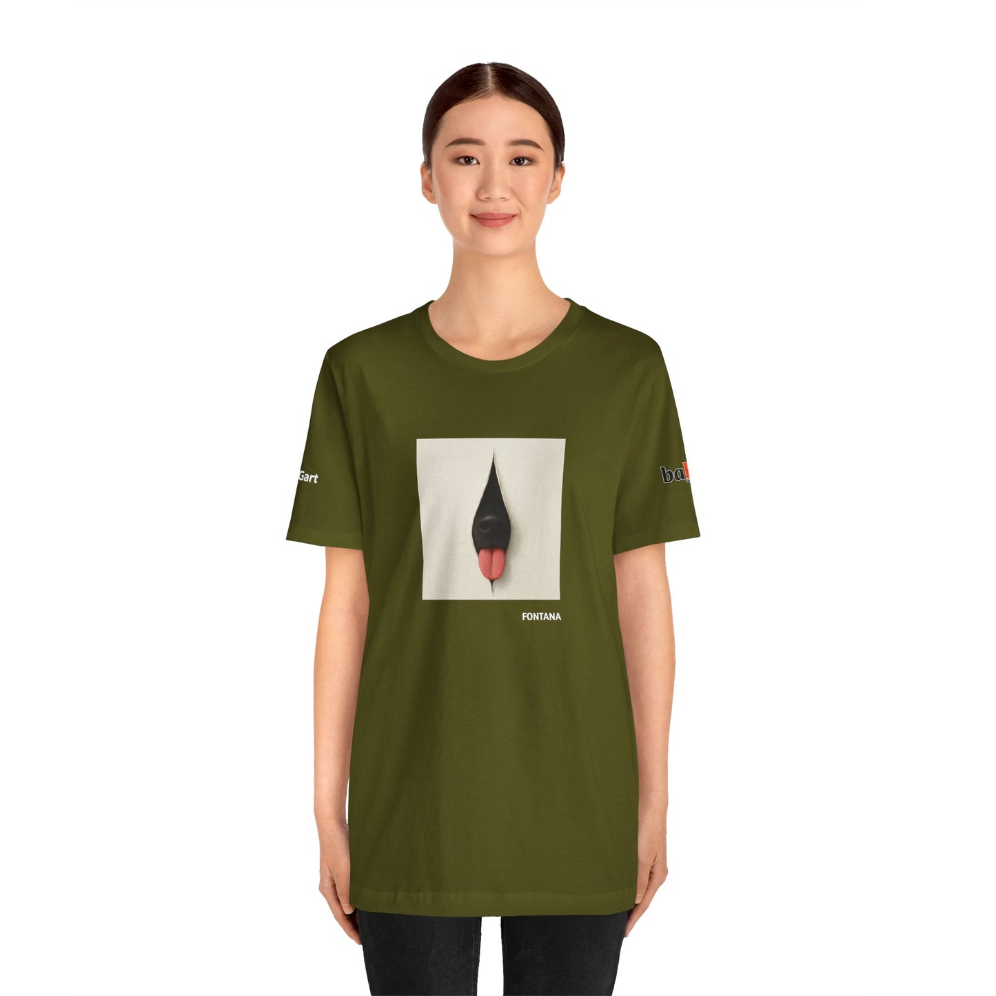 DOGART Unisex Jersey Dog T-Shirt - FONTANA - Iconic Painting Reimagined with Dogs