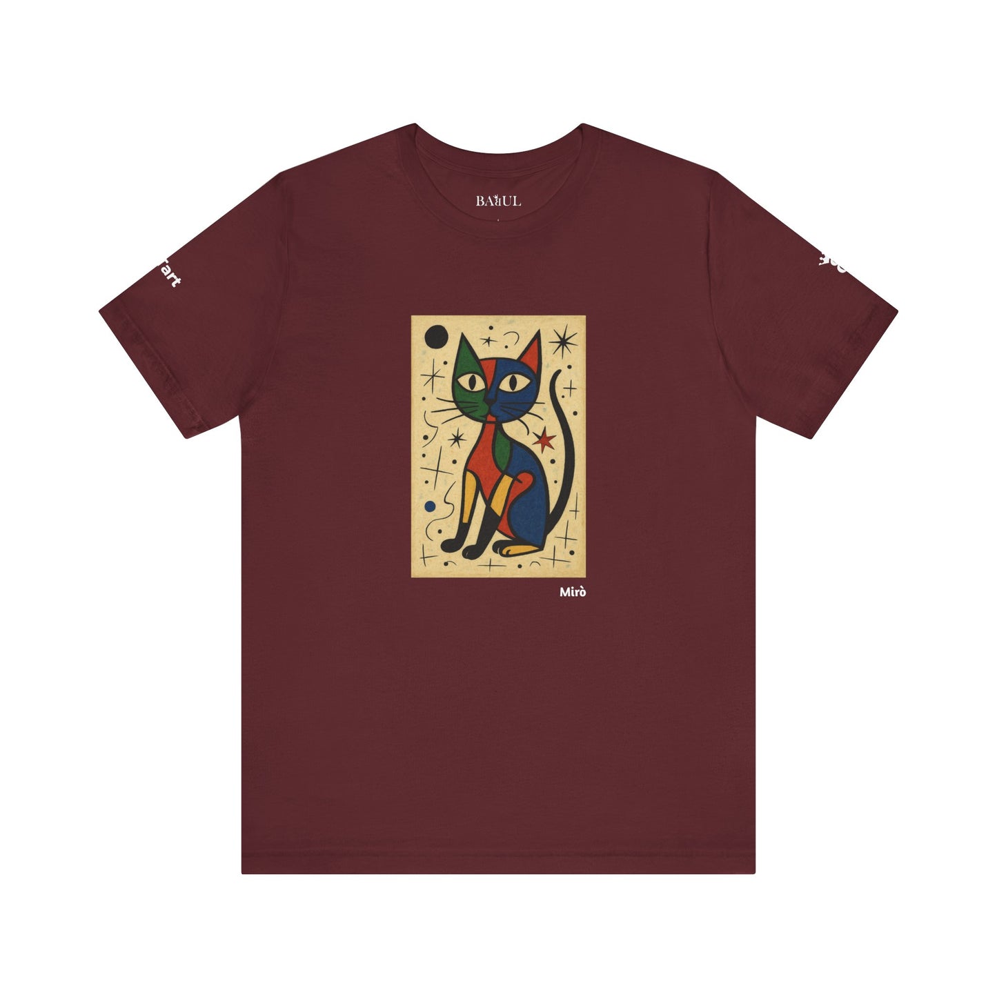 CATART Unisex Jersey Cat T-Shirt - MIRO - Iconic Painting Reimagined with Cats