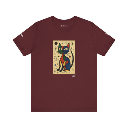 CATART Unisex Jersey Cat T-Shirt - MIRO - Iconic Painting Reimagined with Cats