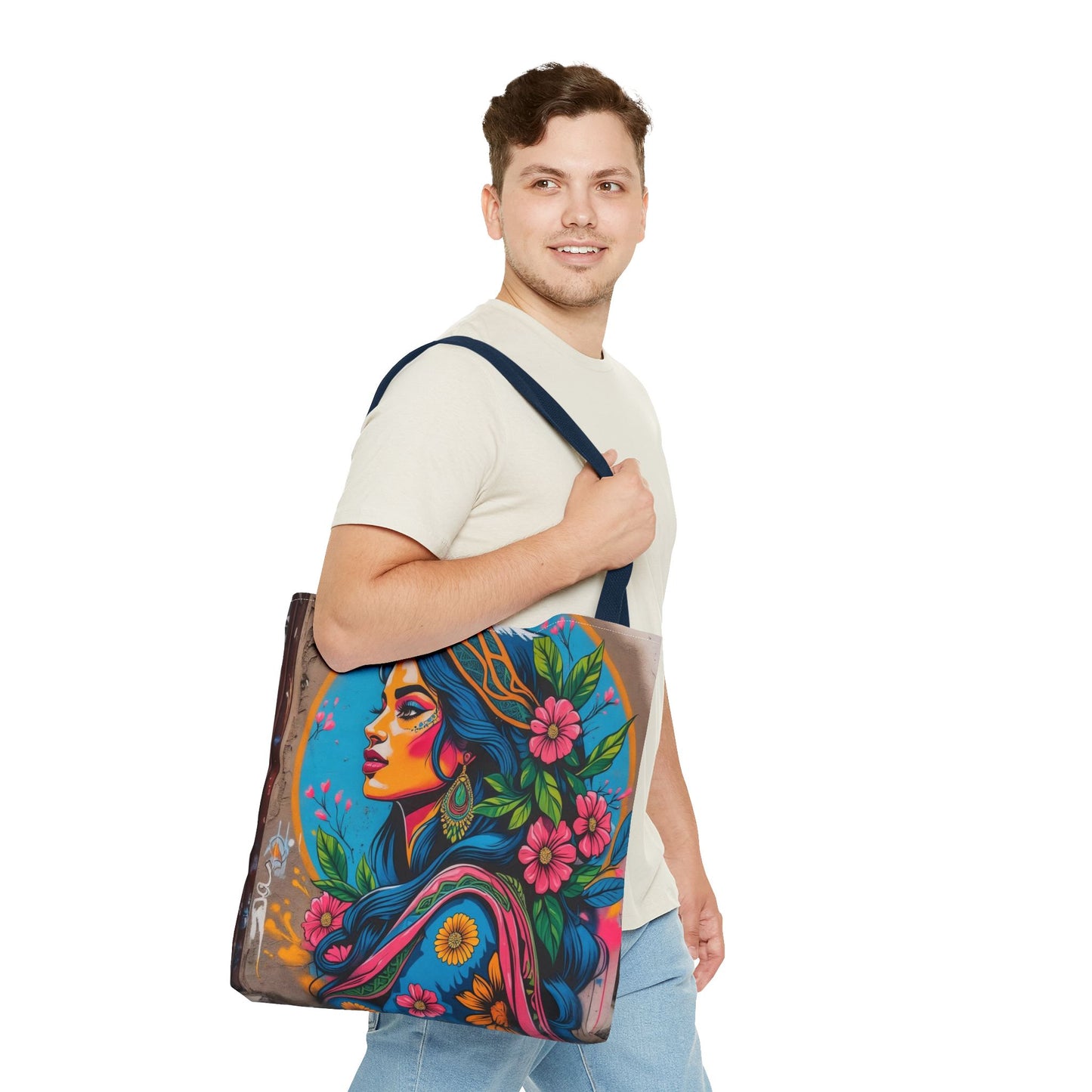 Artistic Surge - Eco-Friendly Canvas Tote Bag - FLOWERING WOMAN
